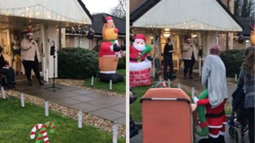 Christmas car park karaoke at Leicester care home